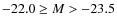 $-22.0 \geq M > -23.5$