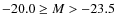 $-20.0 \geq M > -23.5$