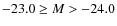 $-23.0 \geq M > -24.0$
