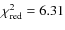 $\chi ^2_{\rm red} = 6.31$