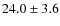 $24.0\pm3.6$