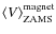 $\langle{V}\rangle_{\rm ZAMS}^{\rm magnet}$