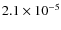 $2.1\times 10^{-5}$