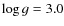$\log g=3.0$