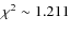 $\chi^2 \sim 1.211$