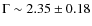 $\Gamma\sim 2.35\pm 0.18$