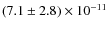 $(7.1\pm
2.8)\times 10^{-11}$