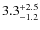 $3.3^{\rm +2.5}_{-1.2}$