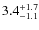 $3.4^{\rm +1.7}_{-1.1}$