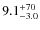 $9.1^{\rm +70}_{-3.0}$