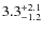 $3.3^{\rm +2.1}_{-1.2}$