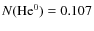 $N({\rm He}^0)=0.107$