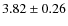 $3.82\pm0.26$