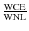 ${\rm\frac{WCE}{WNL}}$