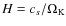 $H=c_s /
\Omega_{\rm K}$