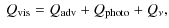 $\displaystyle \ Q_{\rm vis} = Q_{\rm adv} + Q_{\rm photo} + Q_\nu,$