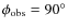 $\phi_{\rm obs} = 90^\circ$