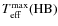 $T_{\rm eff}^{\max}({\rm HB})$