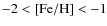 $-2<{\rm [Fe/H]}<-1$
