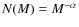 $N(M)=M^{-\alpha}$