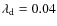 $\lambda _{\rm {d}}=0.04$