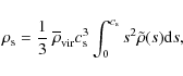 \begin{displaymath}\rho_{\rm {s}}=\frac{1}{3}~\overline{\rho}_{{\rm vir}}c_{\rm {s}}^3\int_0^{c_{\rm {s}}}s^2\tilde{\rho}(s){{\rm d}}s,
\end{displaymath}