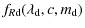 $\displaystyle f_{R\rm {d}}(\lambda_{\rm {d}},c,m_{\rm {d}})$