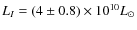 $L_I=(4\pm 0.8)\times 10^{10}L_\odot $
