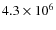 $4.3 \times 10^{6}$