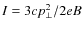 $I = 3cp_{\perp}^2/2eB$