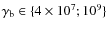 $\gamma _{\rm b}\in \{4\times 10^7;10^9\}$