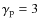 $\gamma_{\rm p} = 3$