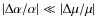 $\vert\Delta\alpha/\alpha\vert \ll \vert\Delta\mu/\mu\vert$