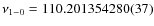 $\nu_{1-0} = 110.201354280(37)$