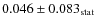 $0.046\pm0.083_{\rm stat}$