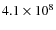 $4.1 \times 10^8$