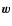 $\vec{w}$