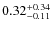 $\rm0.32^{+0.34}_{-0.11}$