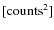 $[{\rm counts}^2]$