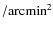 $/{\rm arcmin}^2$