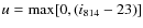 $u={\rm max}[0,(i_{814}-23)]$