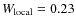$W_{\rm local}=0.23$