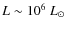 $L\sim10^6~L_\odot$