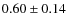 $0.60 \pm 0.14$