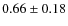 $0.66 \pm 0.18$