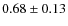 $0.68 \pm 0.13$