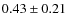 $0.43 \pm 0.21$