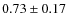 $0.73 \pm 0.17$