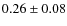 $0.26\pm0.08$