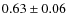 $0.63\pm0.06$